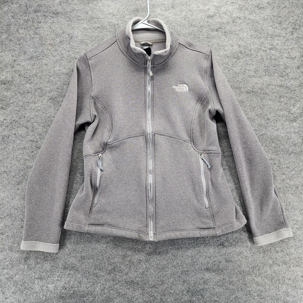 The North Face Jacket Womens Medium Gray Full Zip Long Sleeve